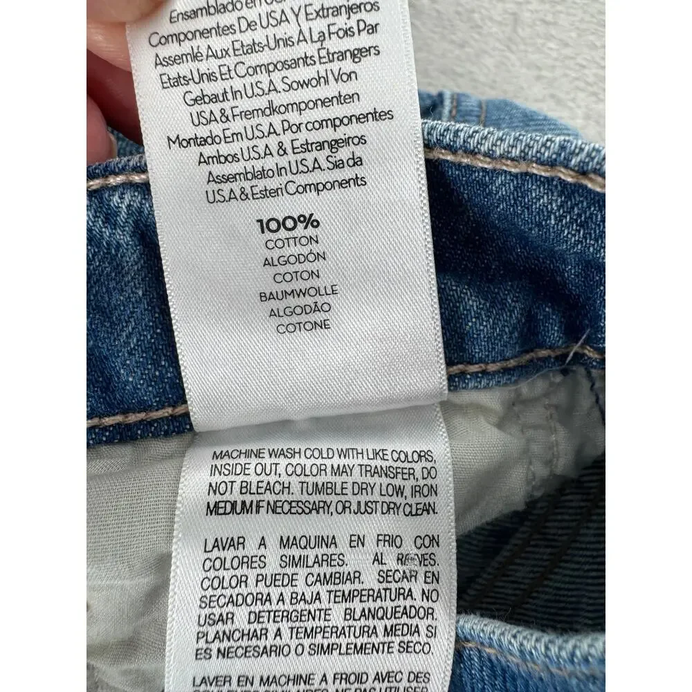 Mother Jeans The Newbie Ankle Mid Rise Straight 100% Cotton Wipeout 26